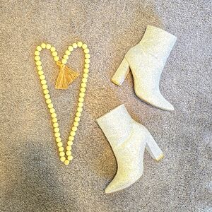 Sparkly Heel Booties Size 7.5 Women's All Sparkles!